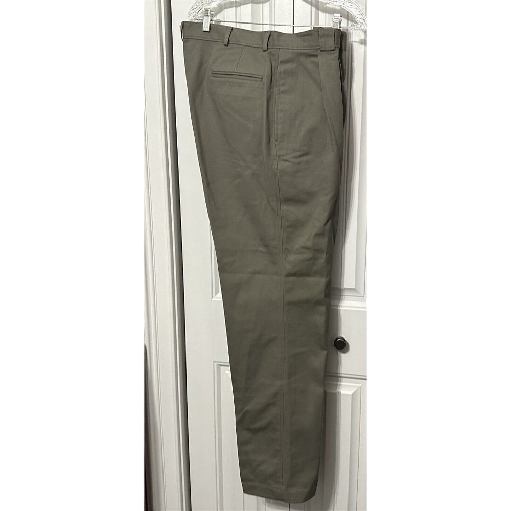 Vintage Duck Head Pants Mens 38x32 Gray Chino Pleat Front Khaki Preppy Casual